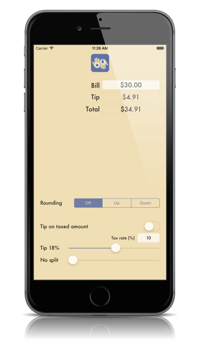 Screenshot #1 pour EasyTip: Simple Tip Calculator