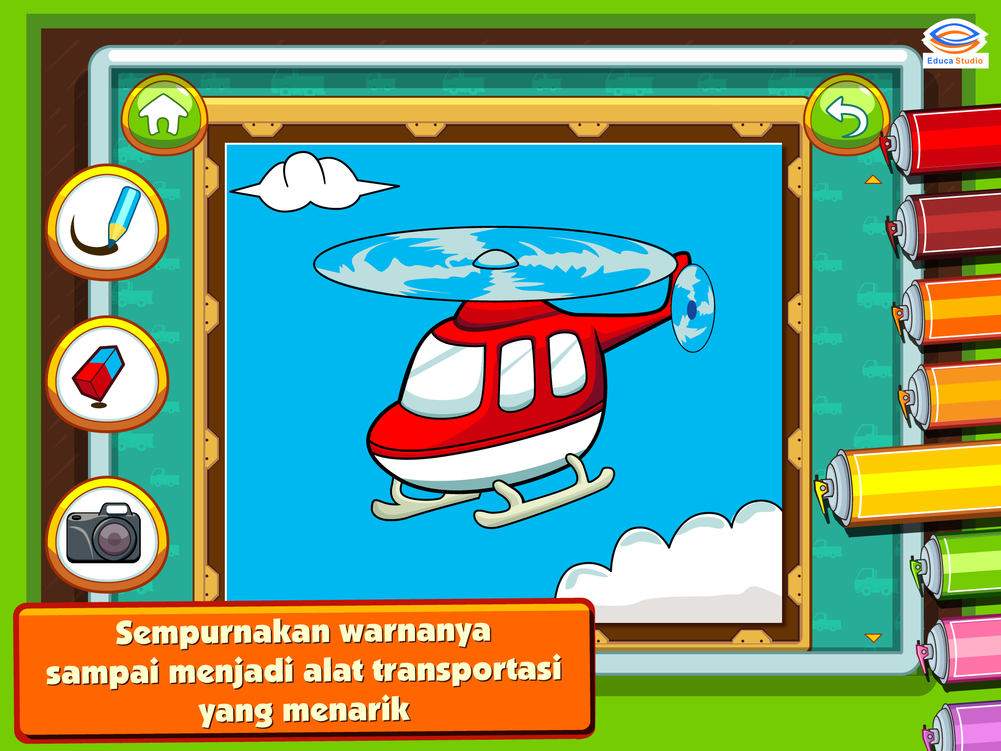 Marbel Mewarnai Transportasi