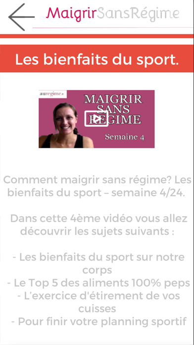 Screenshot #2 pour Video Maigrir sans Regime