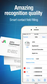 business card reader iphone screenshot 1