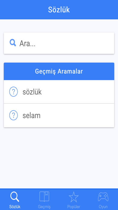 Screenshot #1 pour İngilizce - Türkçe Sözlük & Oyun