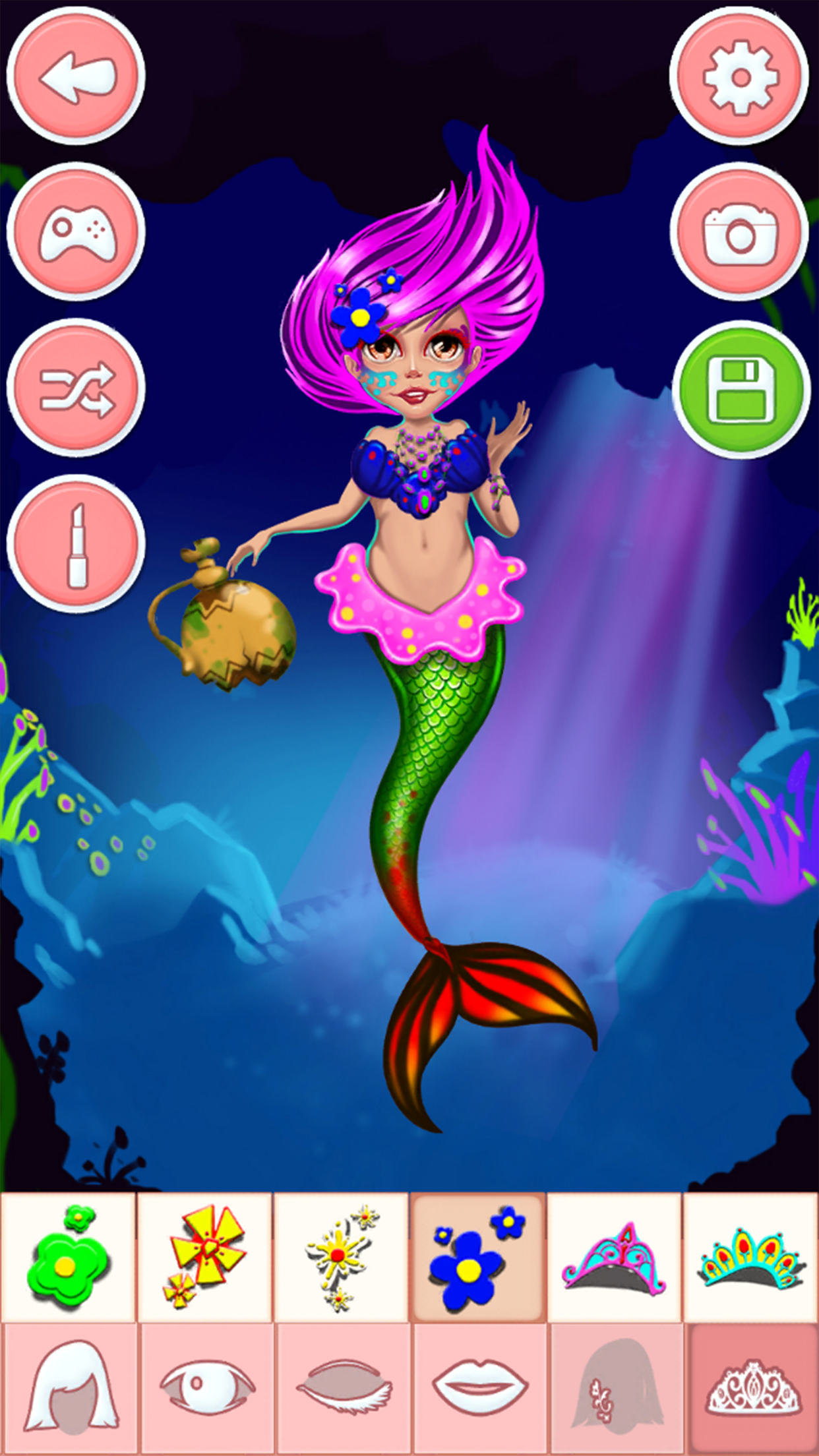 Mermaid Dressup&Makeup - A Mermaid Princess Salon Spa Makeover screenshot 3