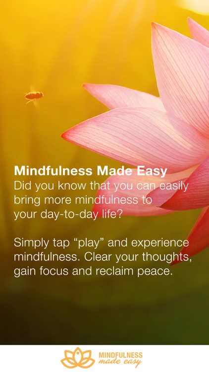 Mindfulness Made Easy - meditations for relaxation, focus and compassion