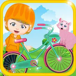 Ride Elsa's Bike - Kids School Bicycle Fun Adventure app icon