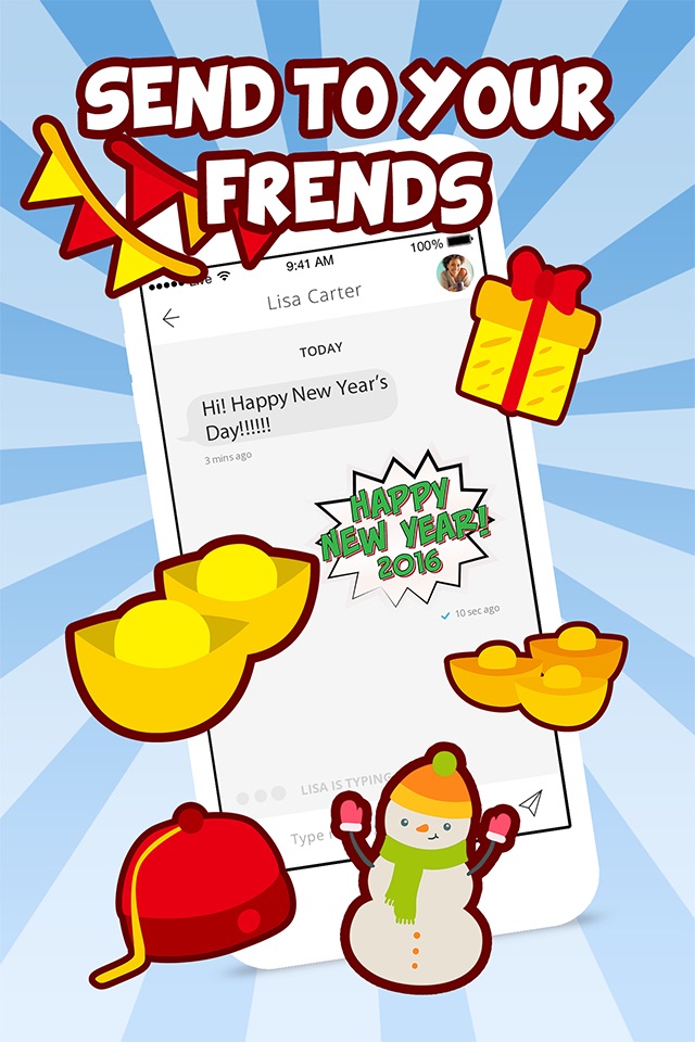 New Year Emoji - Holiday Emoticon Stickers & Emojis Icons for Message Greeting screenshot 3