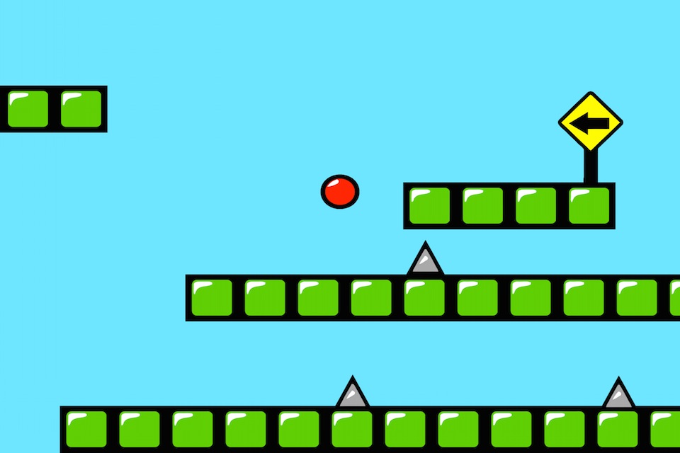 Red Bouncing Ball Spikes Free screenshot 2