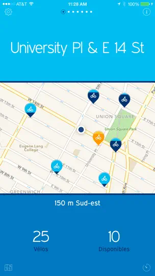Capture d'écran de NYC Bikes — Une App Citi Bike One-Tap sur iPhone 3