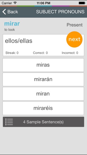 Spanish Verb Coach - Learn Subject Pronouns and Practice Ver(圖3)-速報App