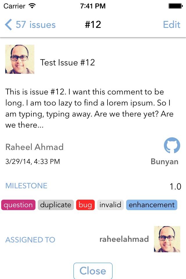 HubHub - A Github Issues app screenshot 3