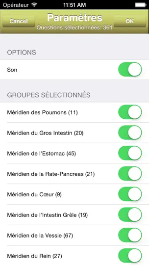 Capture d'écran de Acupuncture Points Quiz sur iPhone 5