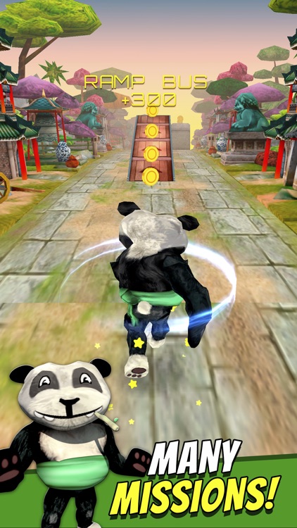 Cartoon Panda Run - Free Bamboo Jungle Pandas Racing Dash Game For Kids screenshot-3
