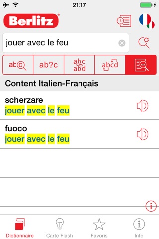 Italian - French Berlitz Mini Talking Dictionary screenshot 2