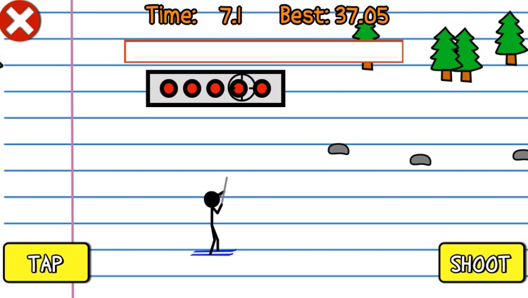 Stick Man Skiing