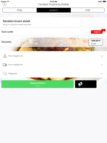 Screenshot #4 pour Carraba's Pizzéria és Ételbár