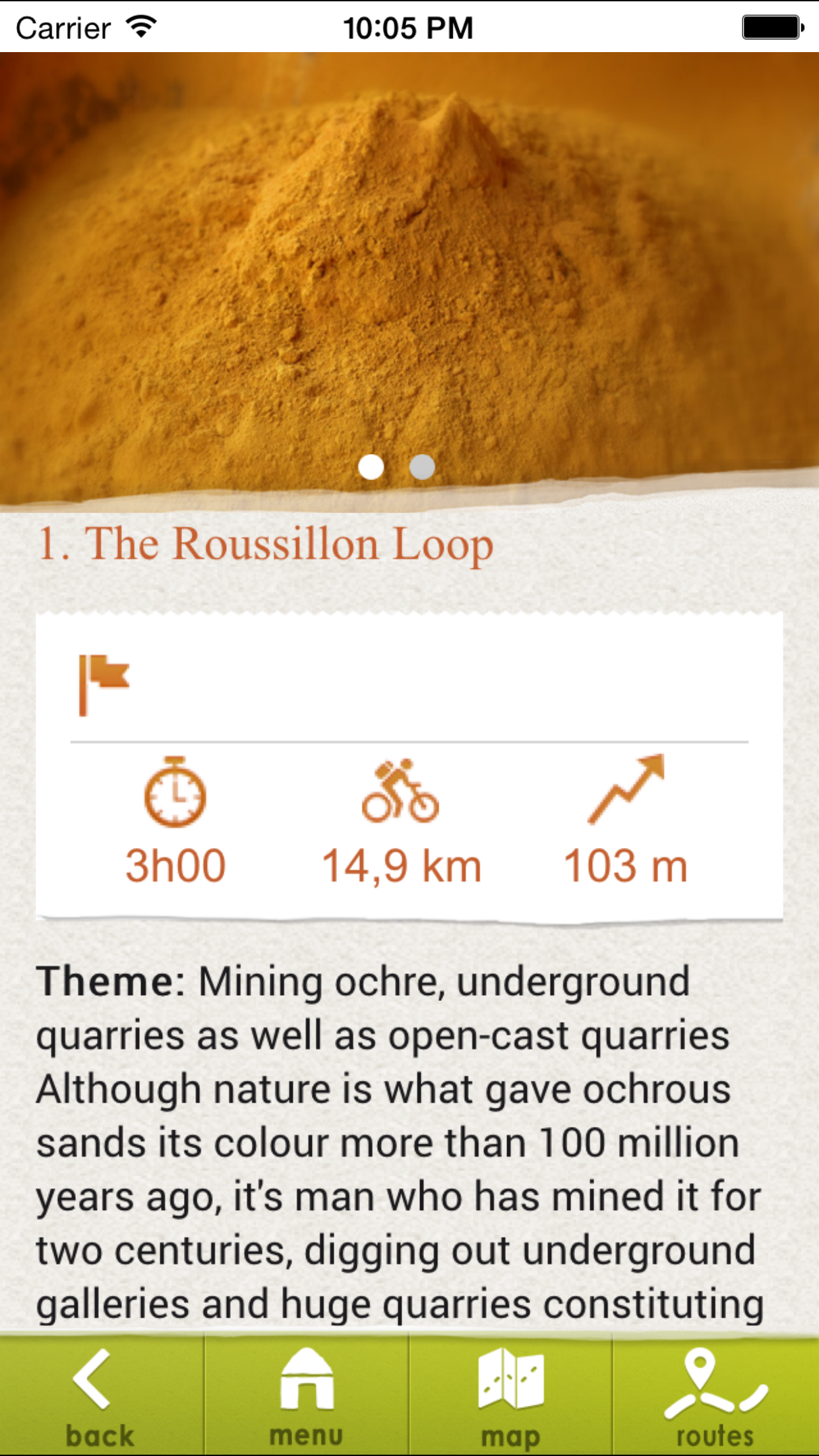 Ochre by bike