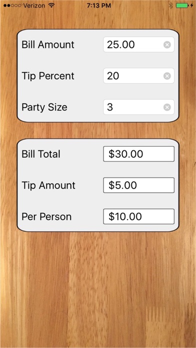 Screenshot #1 pour Tip Calculator with Check Split
