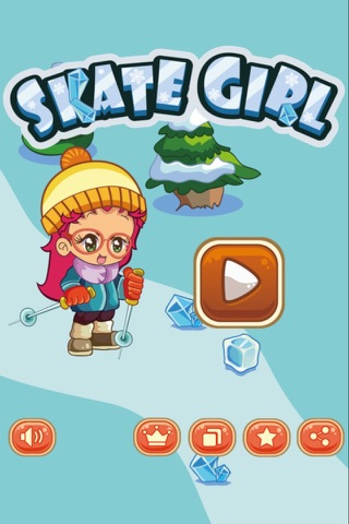 Skate Girl - Snow & Ice Speed Wheel Sport Game screenshot 3