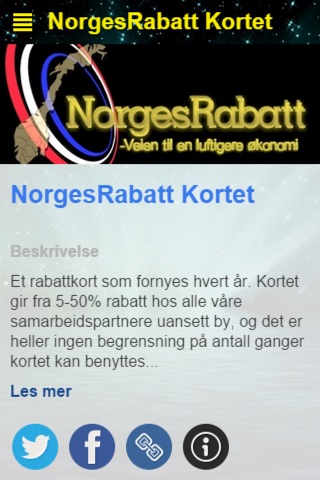 NorgesRabatt Kortet screenshot 2