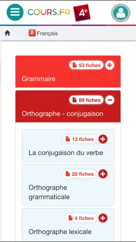 Game screenshot Cours.fr 4e apk
