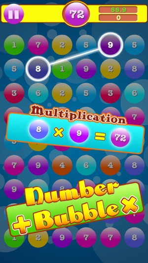 ‎數學泡泡 - Addition & Multiplication Number Bubbles Screenshot