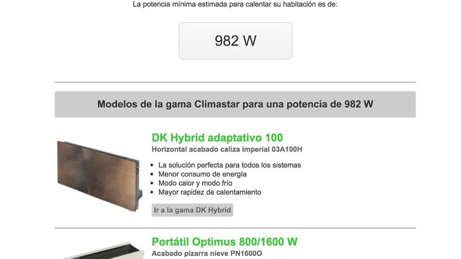 #1. Cálculo de potencia (iOS) 由: Climastar Global Company