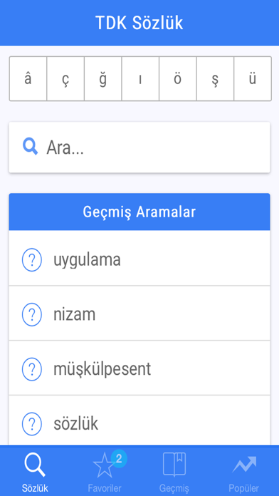 Screenshot #1 pour Türkçe Sözlük