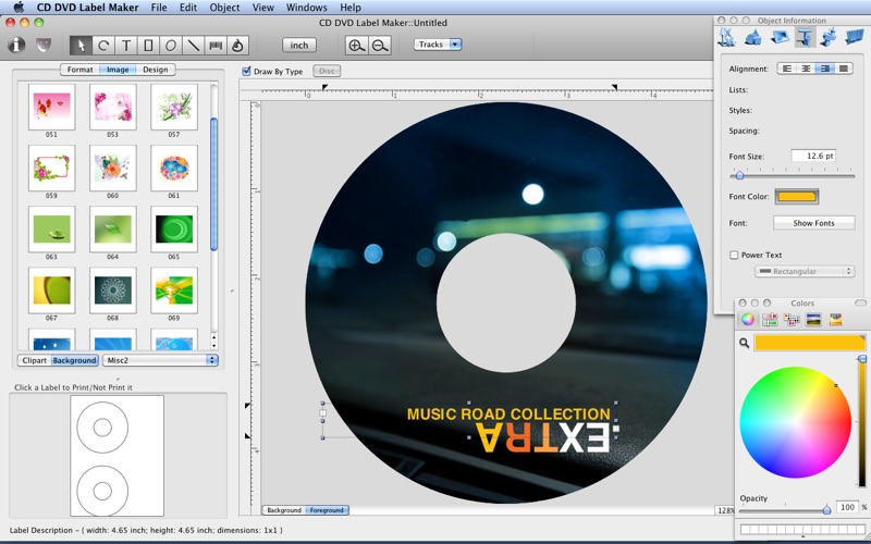 Screenshot #3 pour CD DVD Label Maker