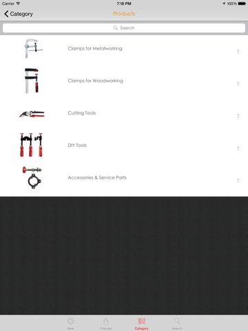 Bessey Tools iPad screenshot