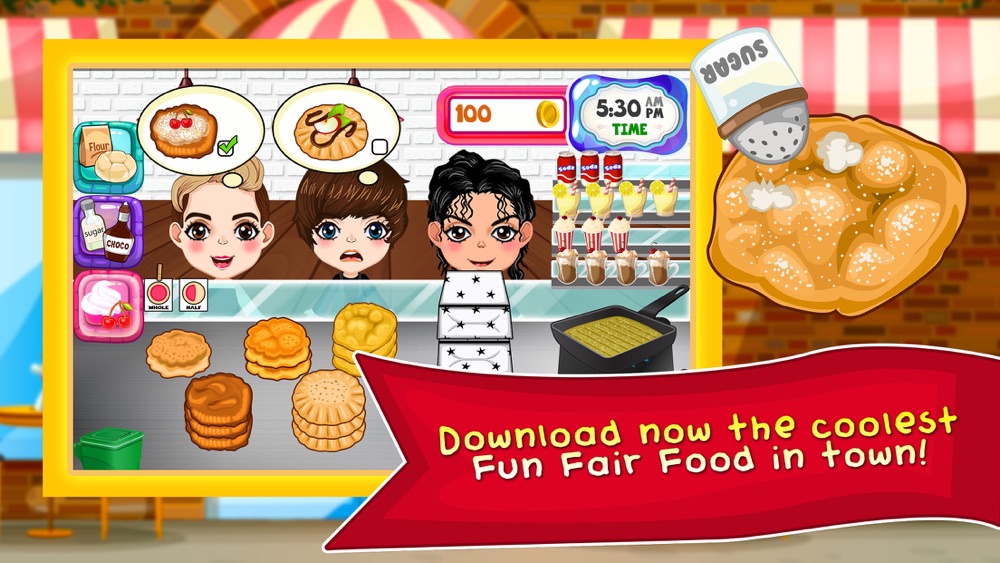 Fair Food Cooking Maker Dash – Dessert Restaurant Story Shop, Bake, Make Candy Games for Kids