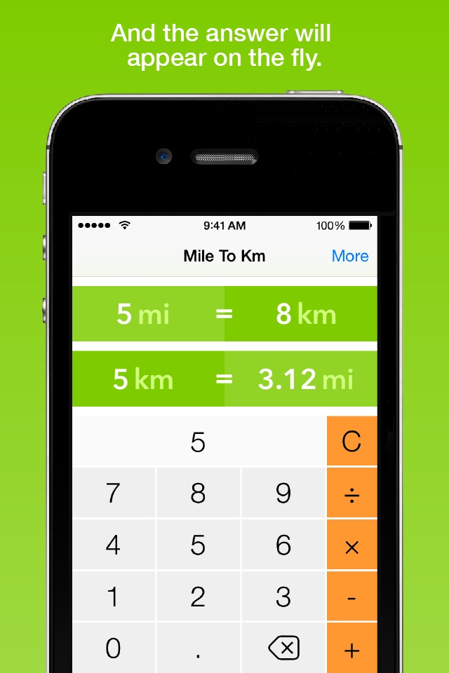 Mile To Km, the fastest distance converter screenshot 2