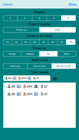 Durak card game constructor screenshot