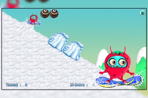 Barry the Berry Snow Monster : The Winter Fun Ski Race - Premium screenshot 2
