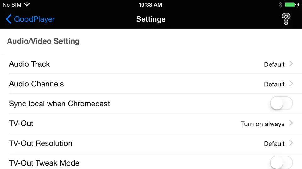 Captura de pantalla de GoodPlayer en iPhone 4