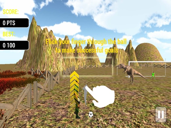 Screenshot #4 pour Jungle Dinosaurs Football Penalty