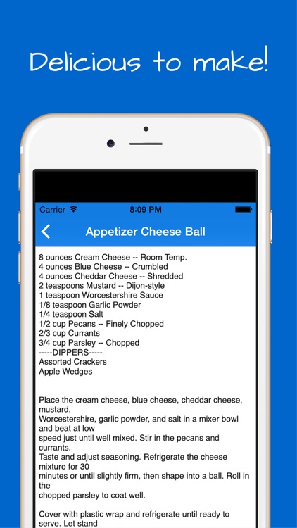 Appetizers, starters, entrees and finger food