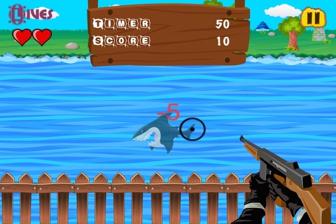 A Shark Shooter Sniper Game - Scary Fish Revenge PRO screenshot 2