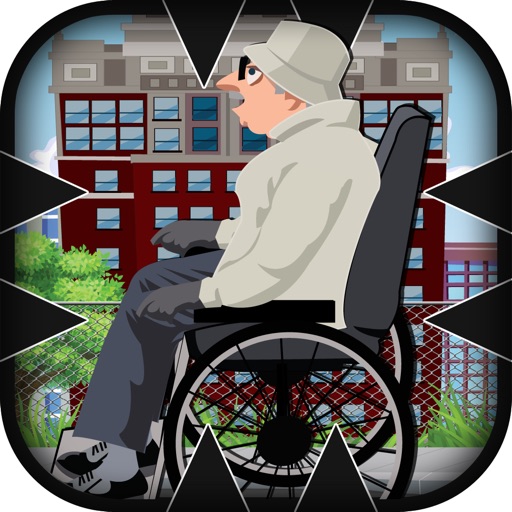 A Wheelchair Uncle Grandpa Falling Escape - Angry Old Man Survival Drop Down Gravity Craze icon