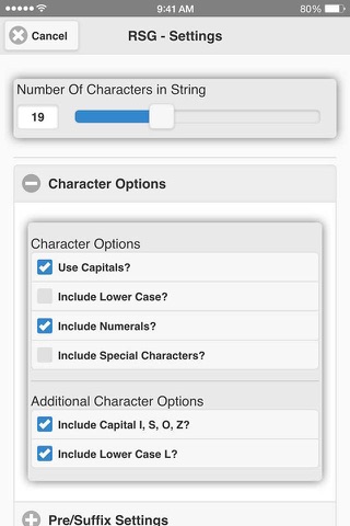 RSG String Generator screenshot 2