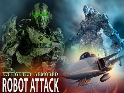Screenshot #4 pour Jet fighter défenseur - la guerre contre l'invasion de robot 3D Pro