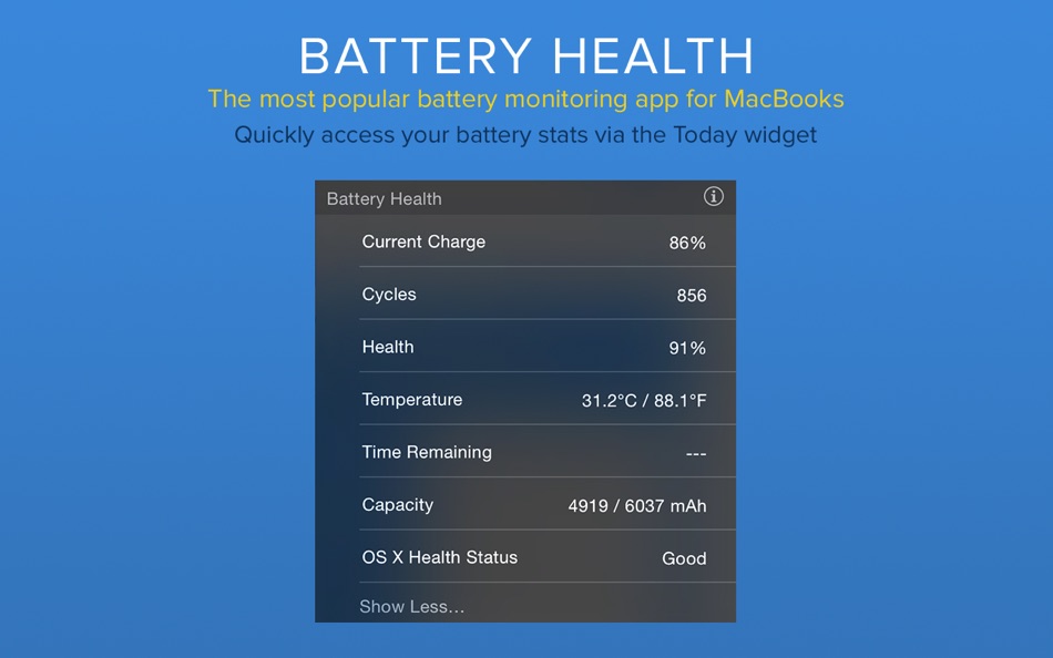 #4. Battery Health - Monitor Stats (macOS) 来自: FIPLAB Ltd