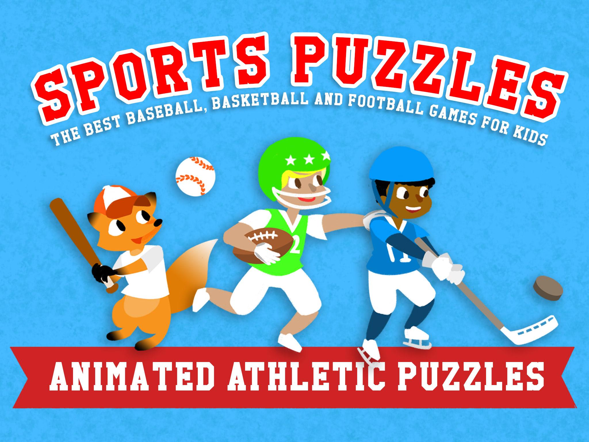 Sports Puzzles for Kids - The Best Baseball, Basketball, Soccer and Football Games with Boys, Girls and Animals!