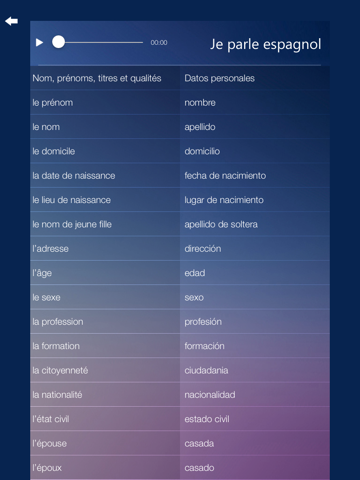 Je Parle ESPAGNOL - Apprendre l'espagnol guide de conversation Français Espagnol gratuitement cours pour débutants iPad screenshot