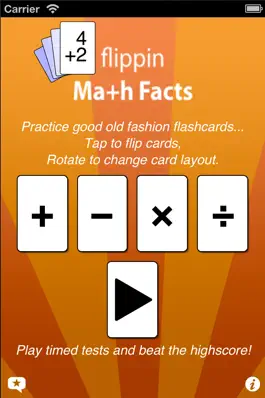 Game screenshot Flippin Math Facts - addition, subtraction, multiplication and division flash cards and timed tests mod apk