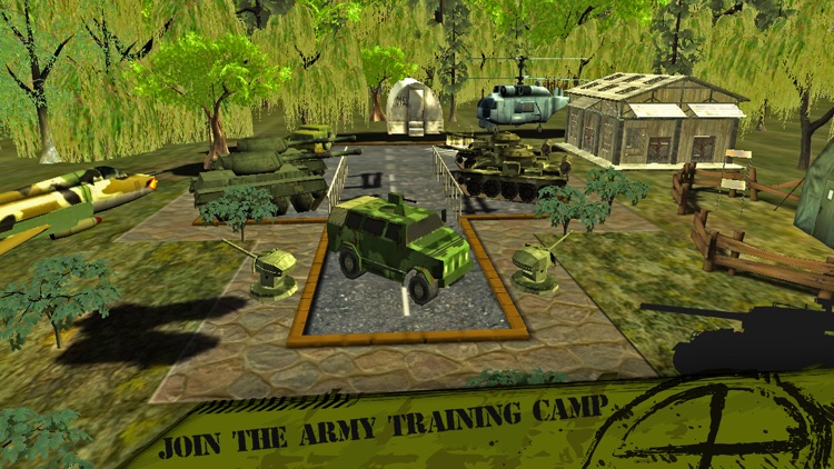 3D Parking and driving in Army training camp soldier simulator mission wargame