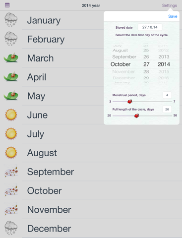 Screenshot #6 pour Woman Calendar - iCycle