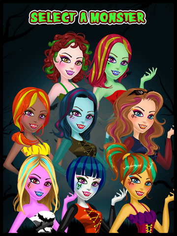 Screenshot #6 pour A Monster Make-up Girl Dress up Salon - Style me on a little spooky holiday night makeover fashion party for kids