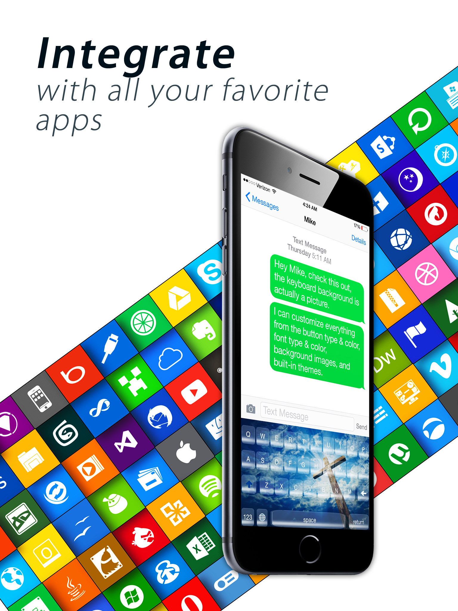 Bible Keyboard Background Inspirational Color Themes for iPhone, iPad, iPod screenshot 5