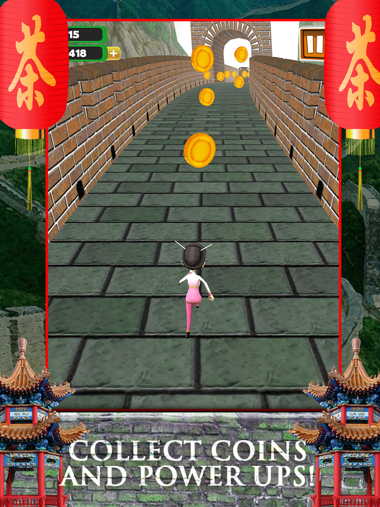 3D Great Wall of China Infinite Runner Game FREE screenshot 8