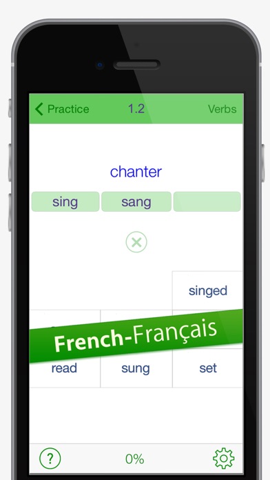 Screenshot #1 pour English Irregular Verbs (French version) - the fast and easy way to learn verbs