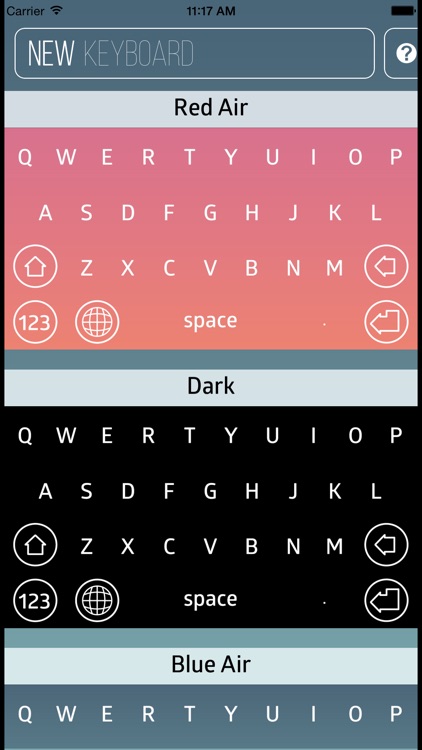 New Keyboard for iOS 8 - Customize your keyboard with color beautiful skin themes